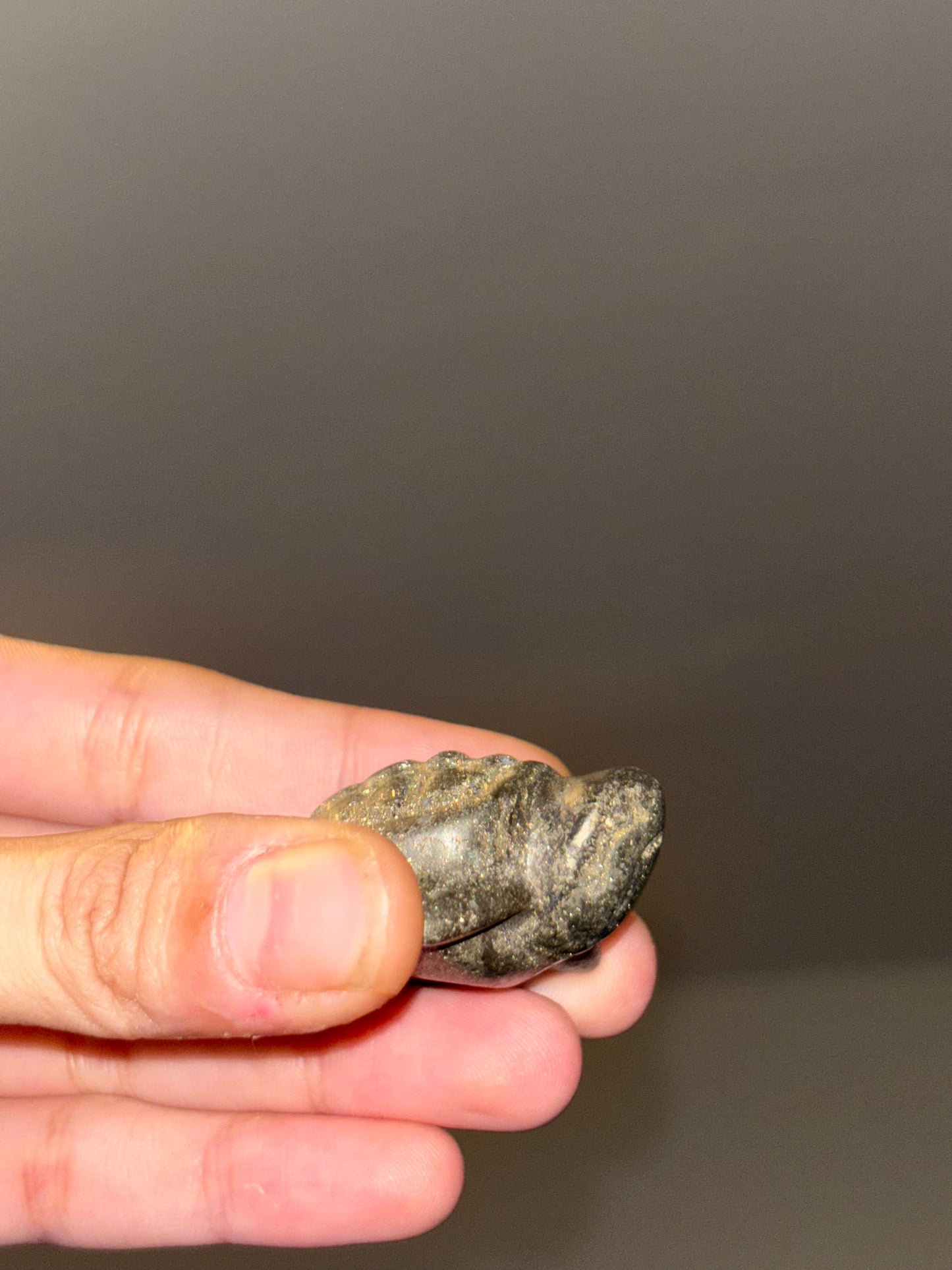 Pyrite Sea Turtle Carving