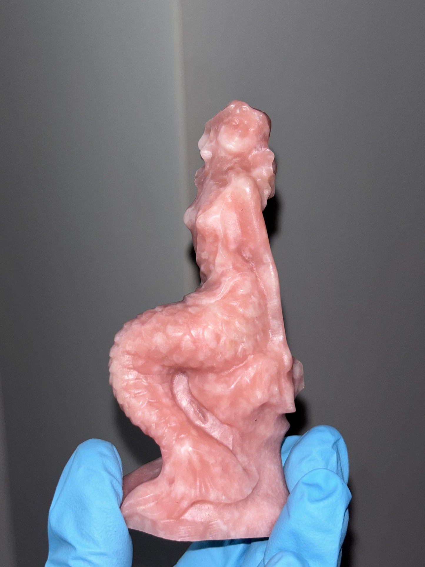 Pink Opal Mermaid Statues