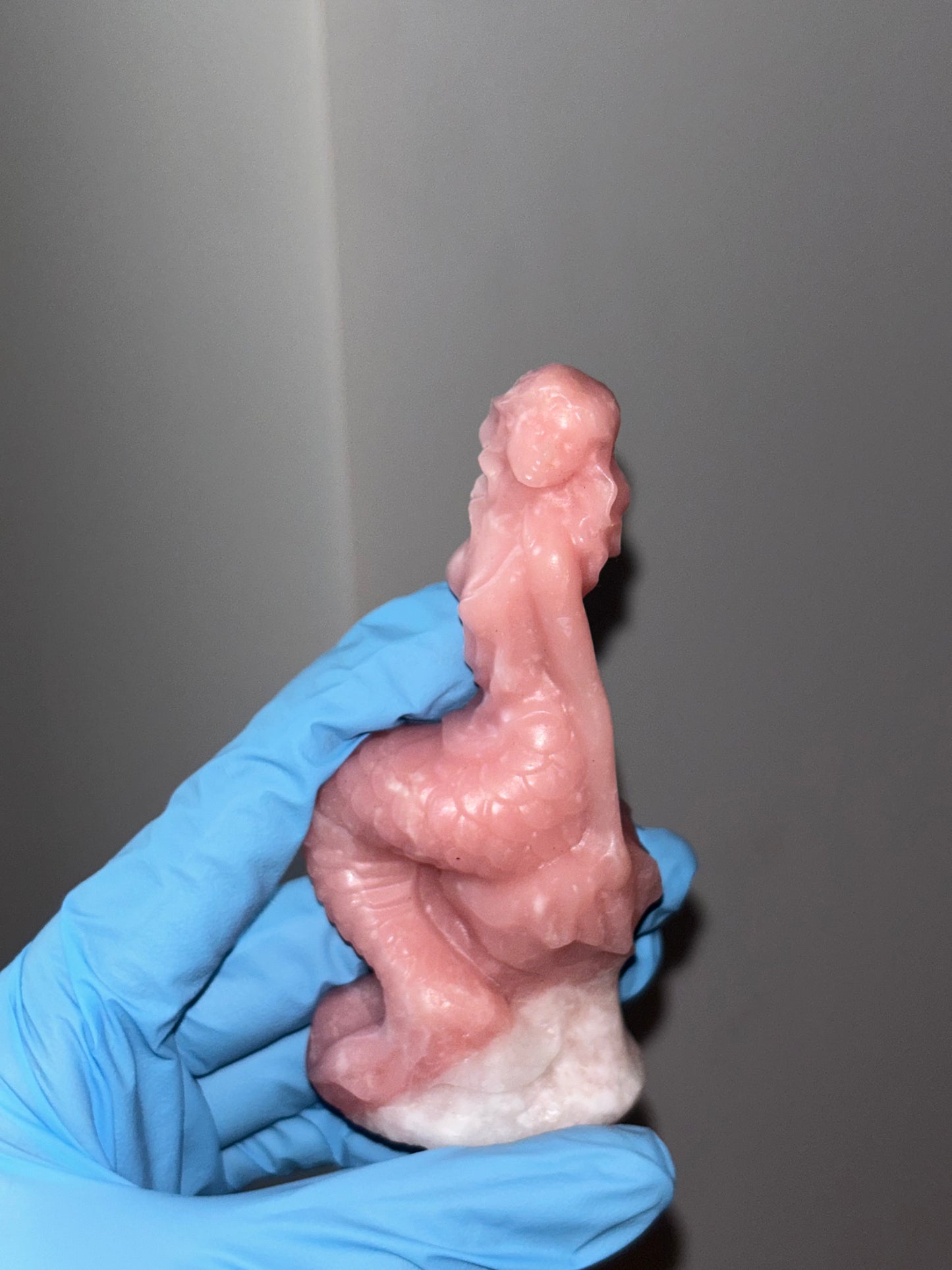 Pink Opal Mermaid Statues