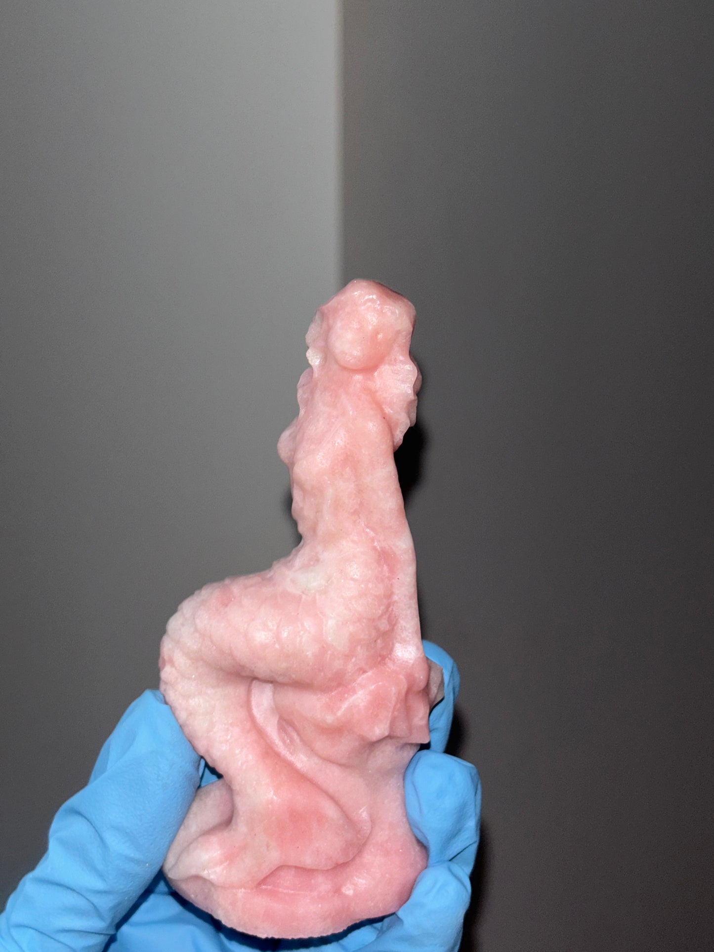 Pink Opal Mermaid Statues