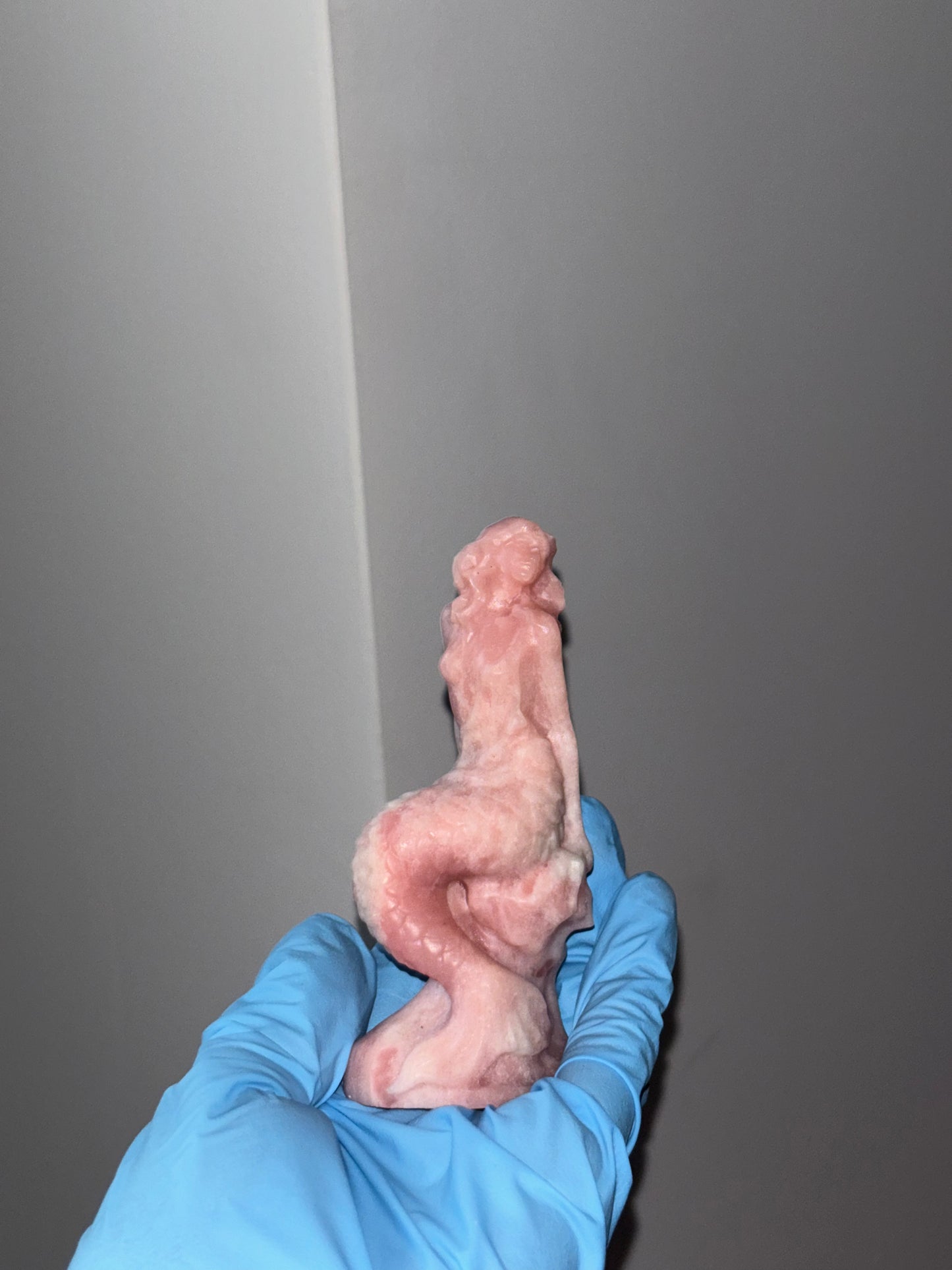 Pink Opal Mermaid Statues