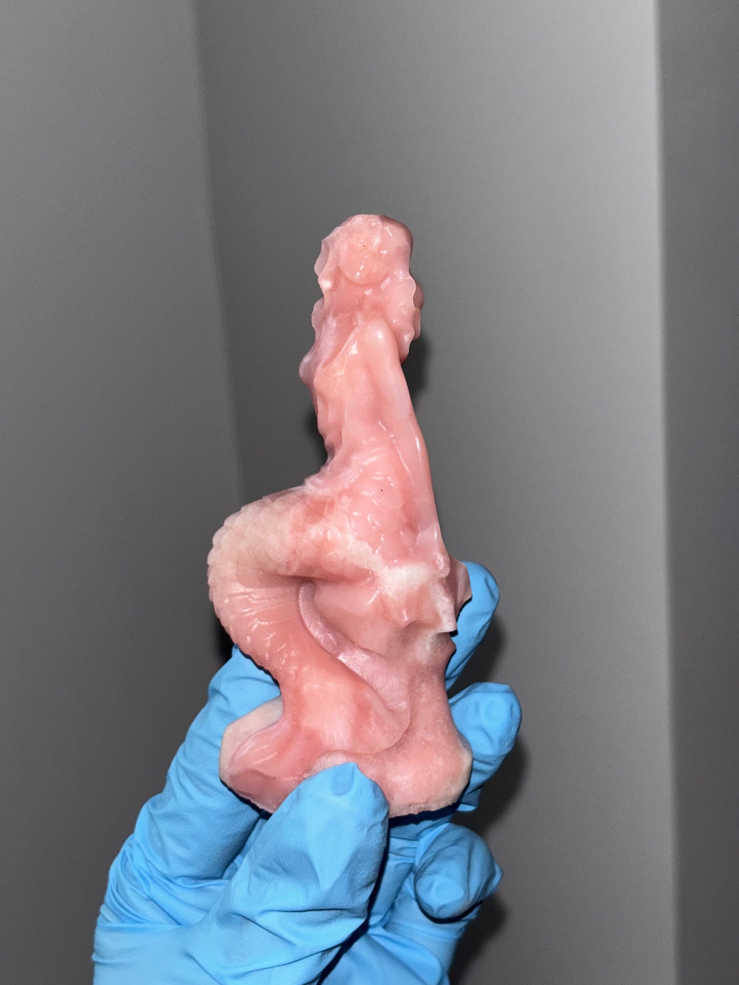 Pink Opal Mermaid Statues