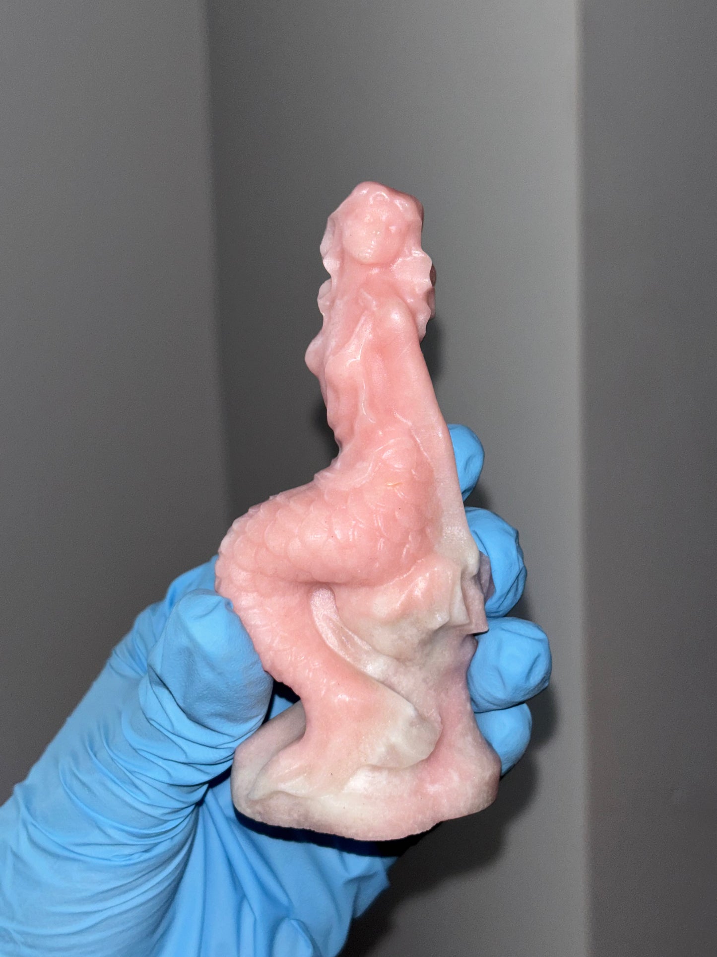 Pink Opal Mermaid Statues