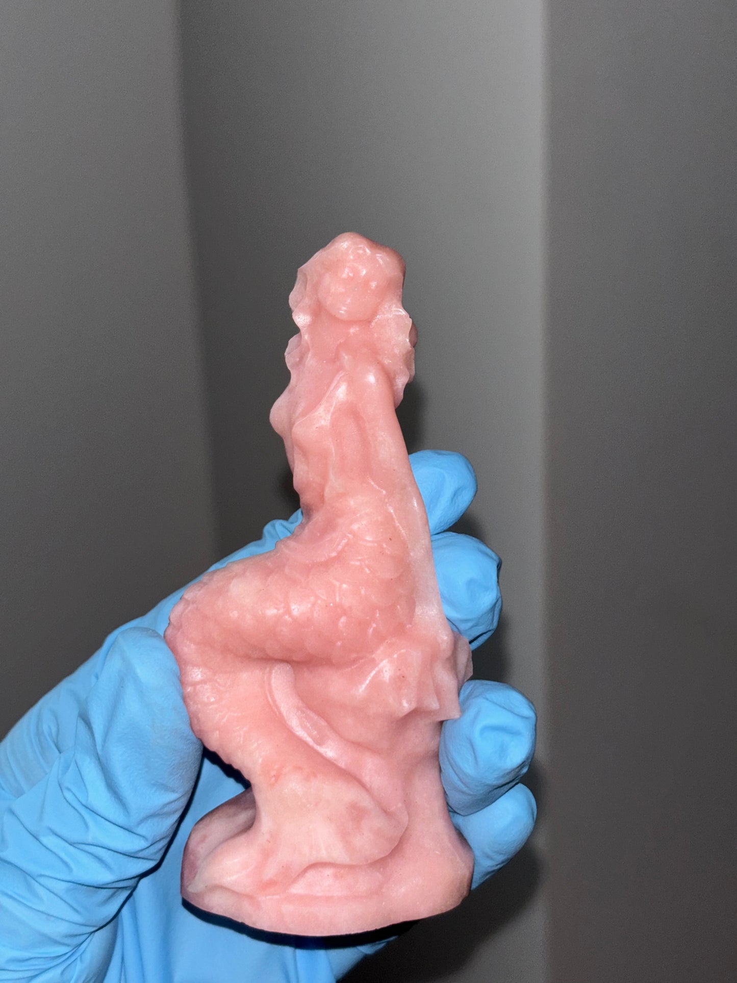 Pink Opal Mermaid Statues