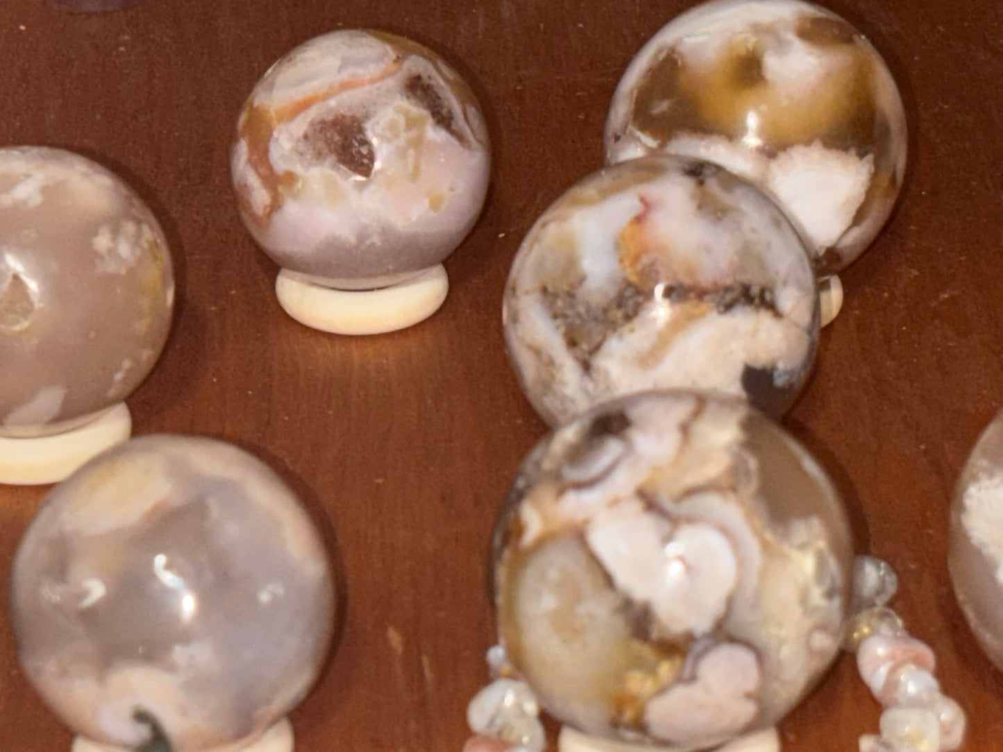 Flower Agate Spheres