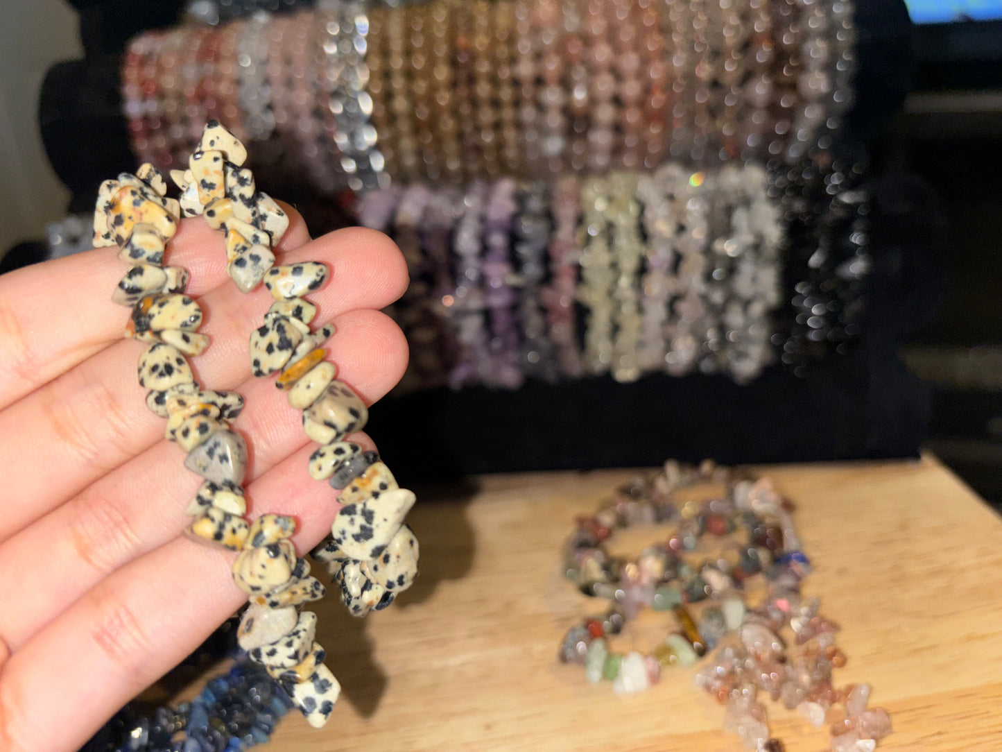 Crystal Chip/Round bracelets random pick