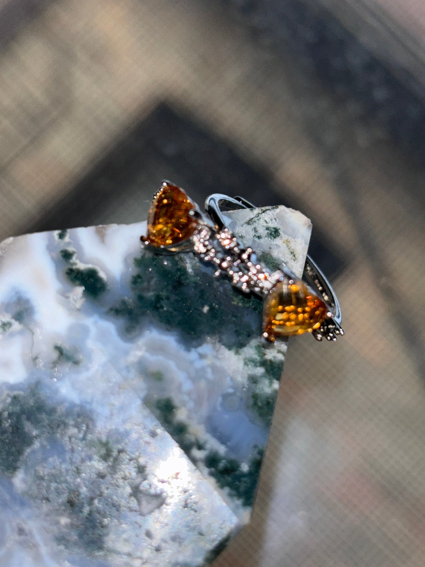 Citrine Heart Ring