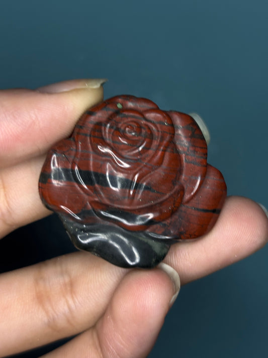 Rose carved African Bloodstone