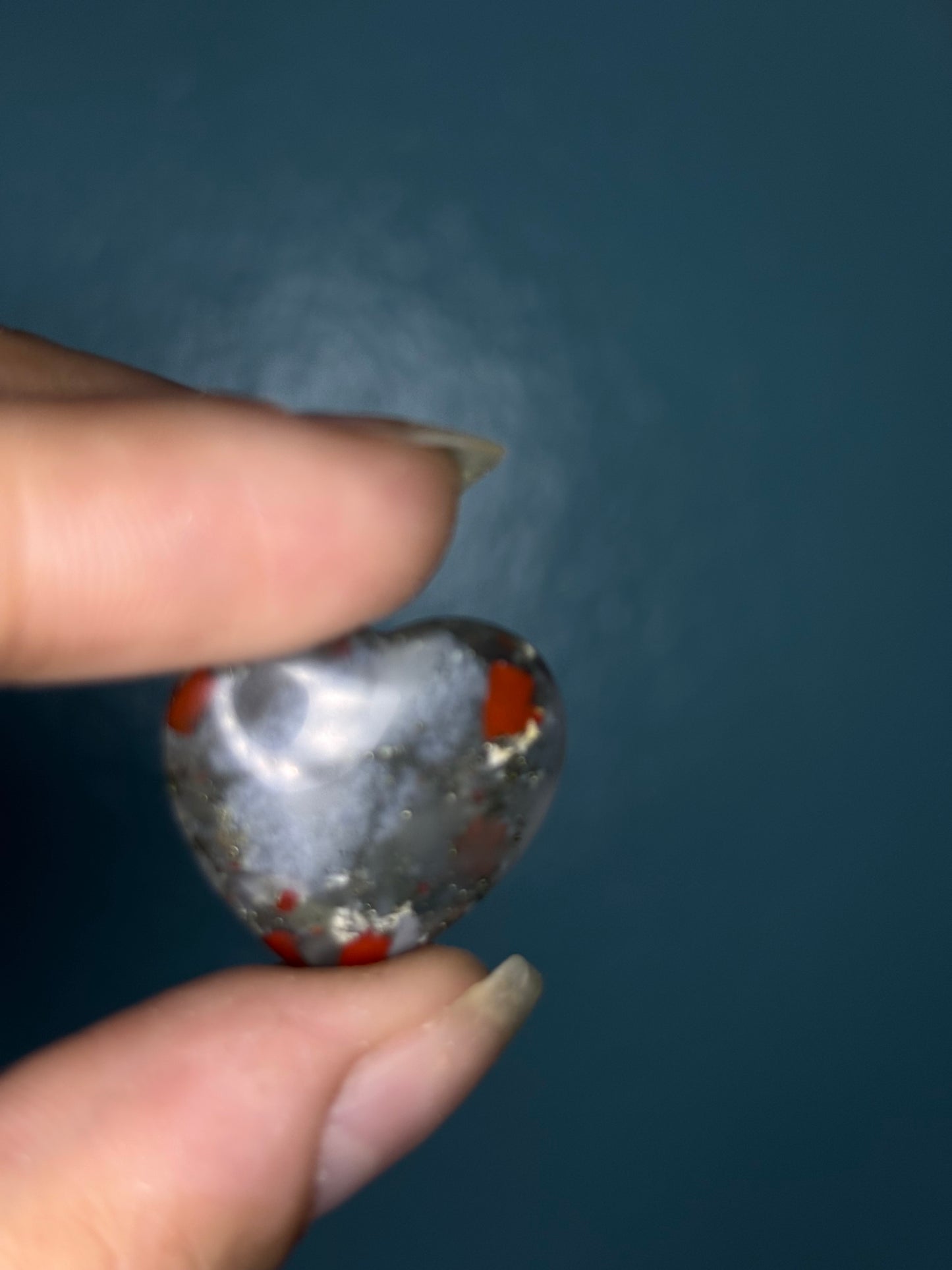 Heart shaped African Bloodstone