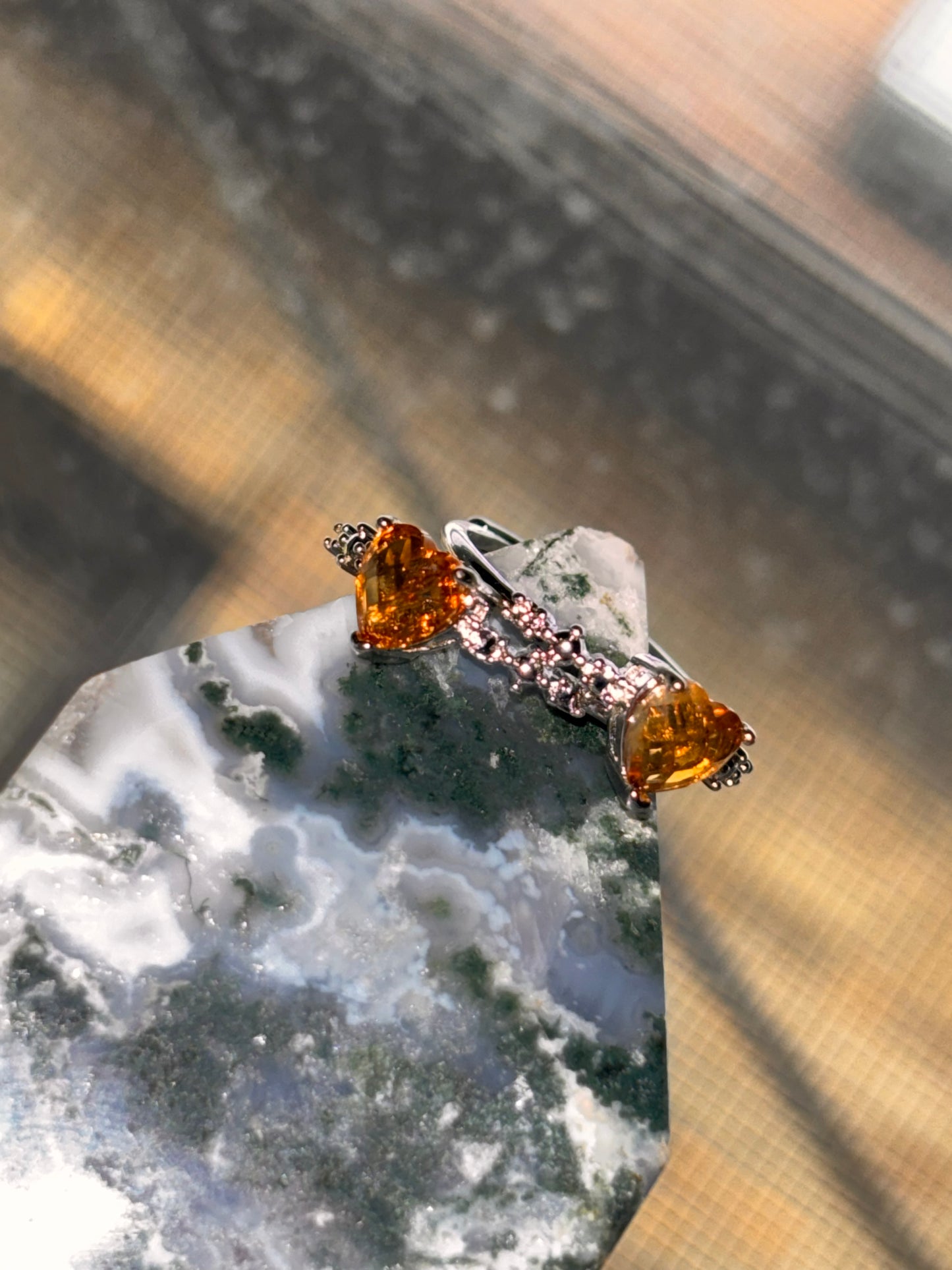 Citrine Heart Ring